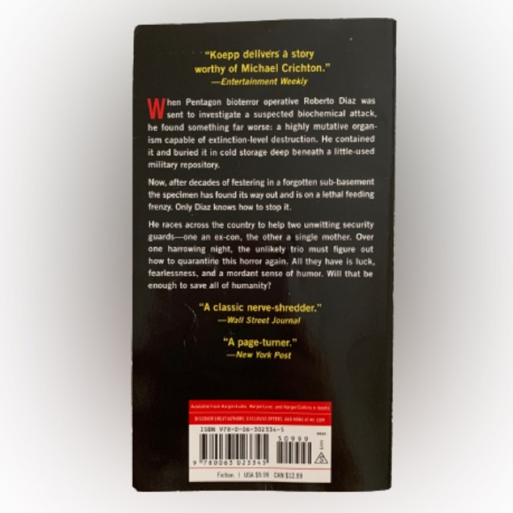 COLD STORAGE Book Paperback Fiction by David Koepp Published by Harper Collins - Picture 5 of 9